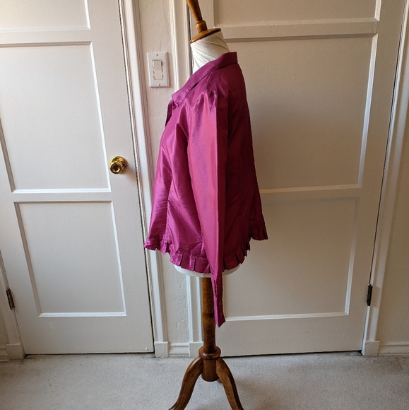 Oscar an Oscar de la Renta company fuchsia blouse size 16p - Picture 4 of 10
